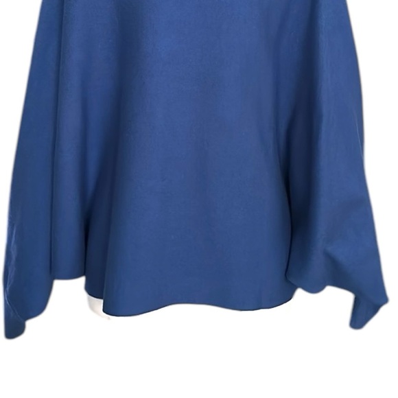J. JILL Pure Jill Double Knit Blue Cardigan Dolman Sleeve Oversized Open Size M - Picture 10 of 15